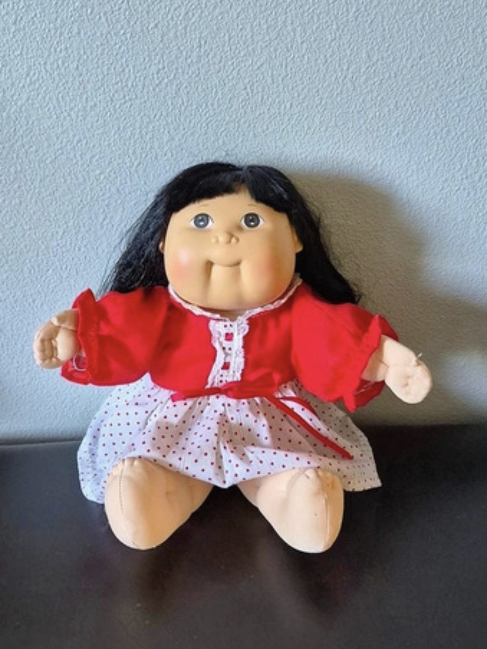Vintage 1980s Hasbro Cabbage patch kids doll black Yarn hair C-321